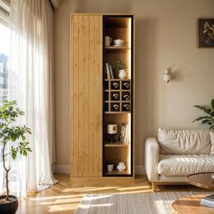 Armario de baño, armario de vitrina con puertas de cristal…