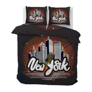 Funda Nordica Cama 90 Nueva York, Ropa de Cama Ciudad 3 Pie…