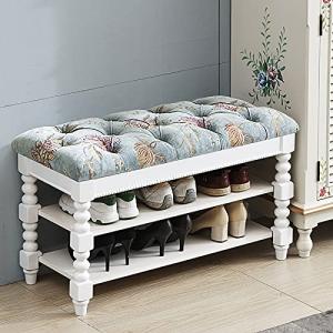 Banco de zapatos de entrada de madera maciza, mueble decora…