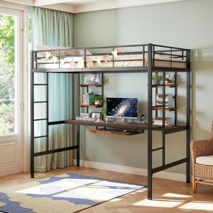 Ntxplora Cama entrepiso 90 x 190 cm, Metal, Cama entrepiso…