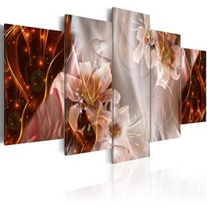 Cuadros B&D XXL - Cuadro en Lienzo Flores 225x112 cm 5 piez…