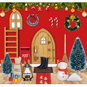Puerta de Elfo Navidad Set,26 Juego de Puerta de Duende de…
