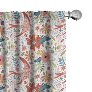 ABAKUHAUS Floral Juego de 2 Paños Cortinas, La Primavera fl…