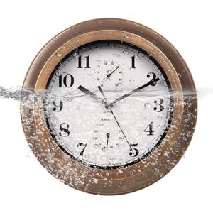 XQZMD Reloj de pared impermeable para exteriores, reloj de…