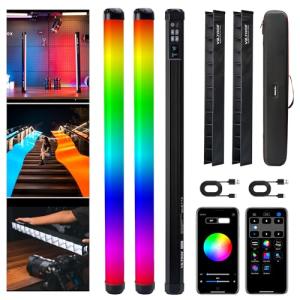 VILTROX K60 Paquete de 2 Luces RGB, Tubo de luz de fotograf…