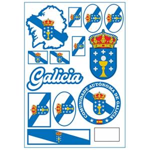 aprom Galicia - Pegatina para coche, diseño de bandera de E…