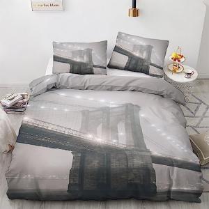 Funda Nórdica Cama 90 Puente de Brooklyn - Juego de Cama Nu…