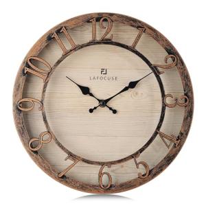 Lafocuse 30cm Reloj de Pared Numeros 3D Vintage, Silencioso…