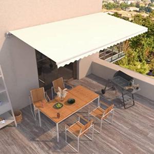 Brokky Toldo Manual retráctil Color Crema 600x350 cm toldos…