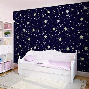 Fotomural Decorativo Infantil con Motivos de Estrellas y Ci…
