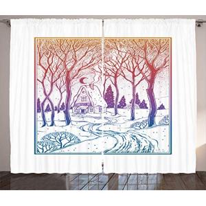 ABAKUHAUS Invierno Cortinas, Rústico Bosque Casa Rural, Sal…