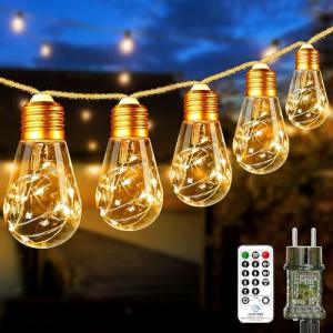 btfarm Guirnalda Luces Exterior Mando a Distancia, 9M 16 Bo…