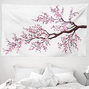 ABAKUHAUS Japonés Tapiz de Pared y Cubrecama Suave, Rama de…