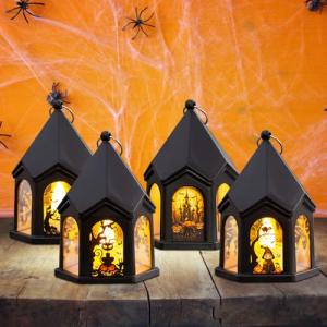 KUWUNG Decoracion Halloween Exterior Linterna, Faroles de V…