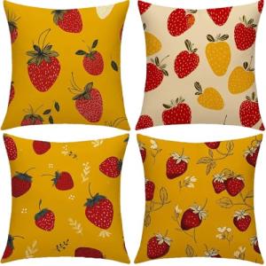 Amarillo Cojines Exterior Impermeable Terciopelo Grande Fun…