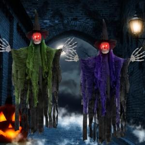 TATAFUN 2 Piezas Brujas Halloween Decoracion, Halloween Esq…