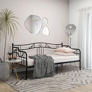 Homgoday Estructura de sofá Cama sin colchón Metal Negro 90…