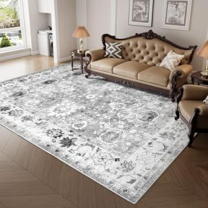 IKALIFE Alfombra Lavable Salon Vintage - Alfombra Pelo Cort…