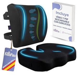 Fisiopibu Pack Cojin Silla Oficina   Cojin Lumbar   Regalo…