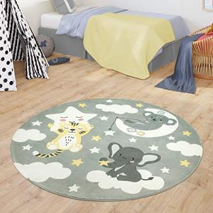 TT Home Alfombra Infantil Bebé Koala Elefante Nubes Estrell…