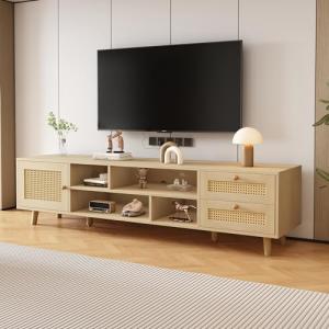 Armario para TV de ratán de 160 cm, para televisores de 70…