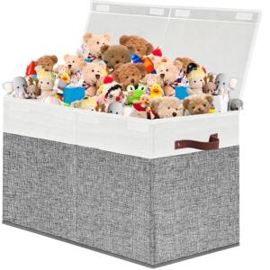 VERONLY Caja de almacenamiento para juguetes con tapa para…