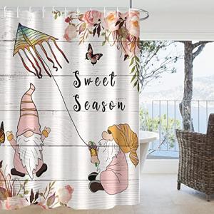 Bovlleetd 180x180cm Rosa GNOME Cortina De Ducha Cometa Mari…