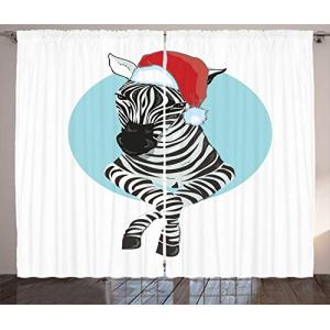 ABAKUHAUS Navidad Cortinas, Sombrero Santa Cebra Moderna, S…