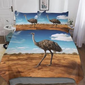 PPZYY Juego de ropa de cama de avestruz, funda nórdica de 3…