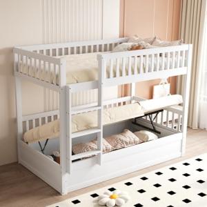 Idemon Litera infantil de 90 x 200, cama hidráulica de made…