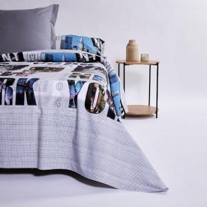 10XDIEZ Funda nórdica Broadway (Gris New York - Cama de 180…