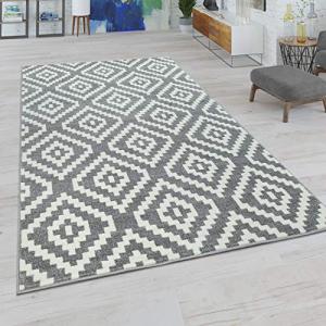 Paco Home Alfombra Salón, Motivo De Rombos En Colores Paste…