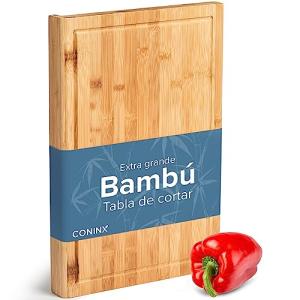 Coninx Tabla de Cortar Trinchar Tabla de Bambú - 45 cm x 30…