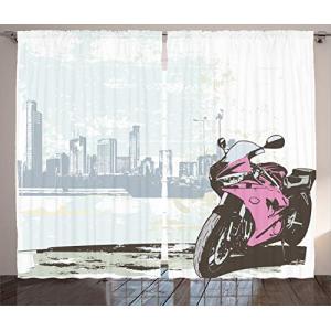 ABAKUHAUS Motocicleta Cortinas, Moto por el río, Sala de Es…