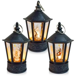 Forhome Faroles de Vela de Halloween, Luces de Farol LED de…