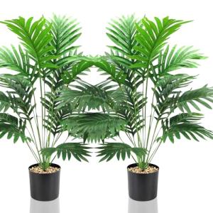 Lighterday Juego de 2 plantas artificiales de 80 cm, planta…