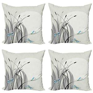 ABAKUHAUS Vistoso Set de 4 Fundas para Cojín, Boho Resorte…