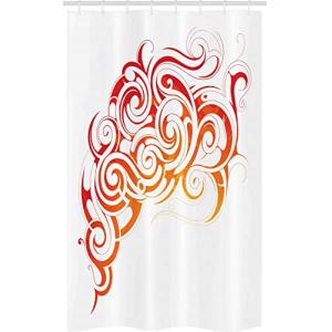 ABAKUHAUS Fumar Cortina para baño, Los Tonos de Naranja Res…