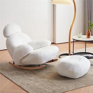 Moderna y cómoda silla mecedora – Sofá individual con repos…