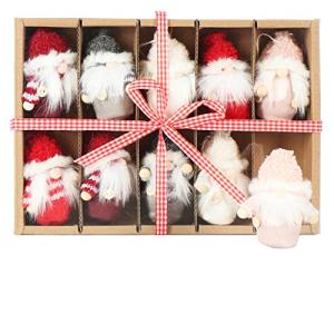 COM-FOUR® 10x Colgantes de Papá Noel Premium para el árbol…
