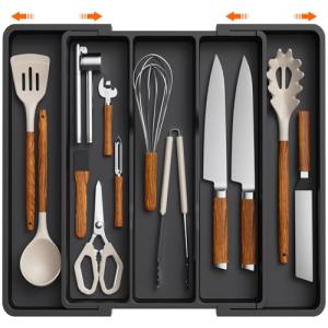 Lifewit Organizador de cajones de Utensilios, Organizador C…