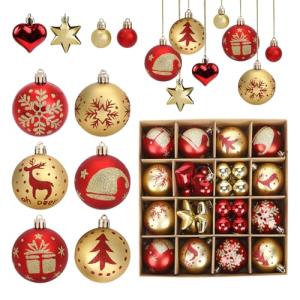 40 Piezas Bolas de Navidad para árbol,Adornos Navideños Plá…