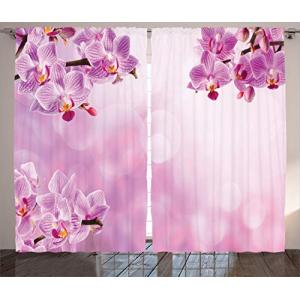 ABAKUHAUS Rosado Cortinas, Orquídea Primavera pétalos SPA,…