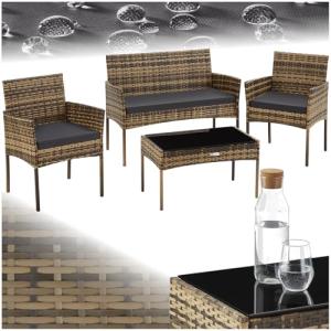 TecTake® Conjunto Jardin Exterior de Ratán, Muebles Jardin…