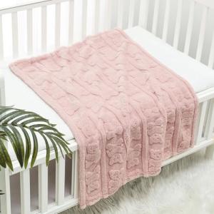CREVENT Manta de bebé de sherpa suave y cálida de 30 x 40 p…