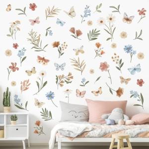 decalmile Pegatinas de Pared Boho Flores de Jardín Vinilos…