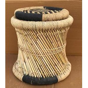 KAM Home TABURETE DE BAMBÚ SILLA MUDDA SET DE 02 PCS NATURA…