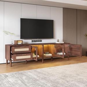 ECLIVON Mueble TV 180cm con LED para Salón, Soporte de TV d…