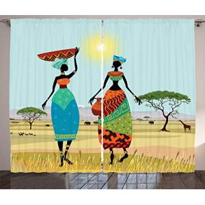 ABAKUHAUS Africano Cortinas, Muchachas, Sala de Estar Dormi…