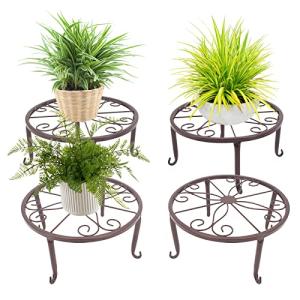 Gearific 4 soportes de metal para plantas, soporte para pla…